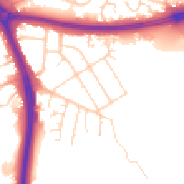 Daytime road noise heatmap for OX3 8HH