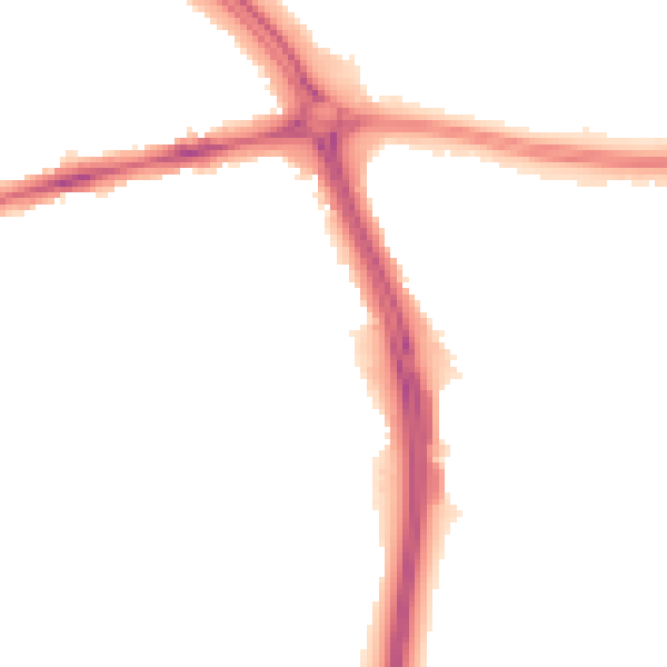 Night-time road noise heatmap for OX3 8JW