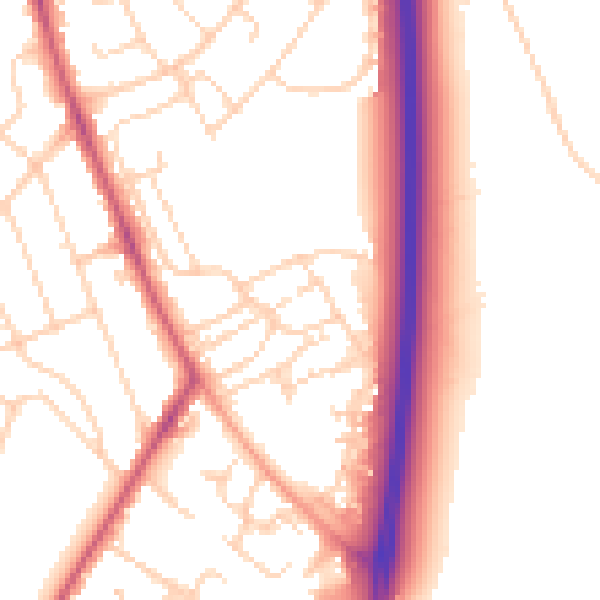 Daytime road noise heatmap for OX3 8TR
