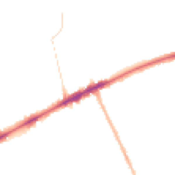 Night-time road noise heatmap for OX3 9AE