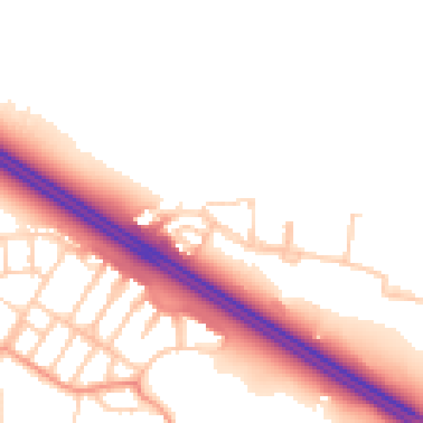 Daytime road noise heatmap for OX3 9FU