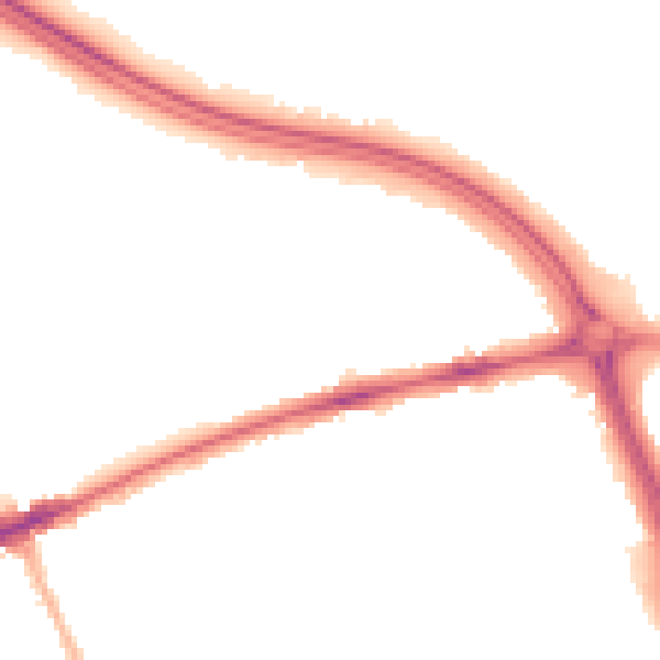 Night-time road noise heatmap for OX3 9JB