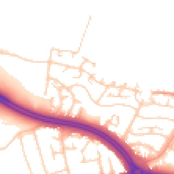 Daytime road noise heatmap for OX3 9LG