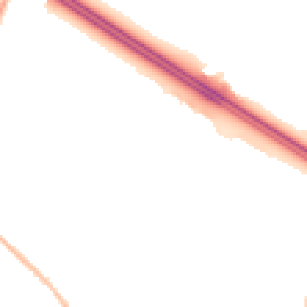 Night-time road noise heatmap for OX3 9PZ