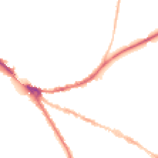 Night-time road noise heatmap for OX4 1AD