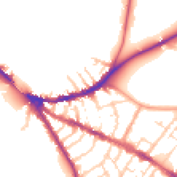 Daytime road noise heatmap for OX4 1AH