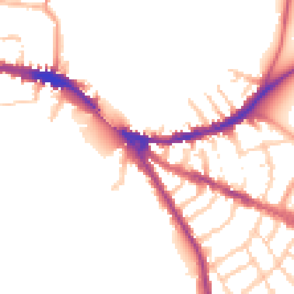 Daytime road noise heatmap for OX4 1AS