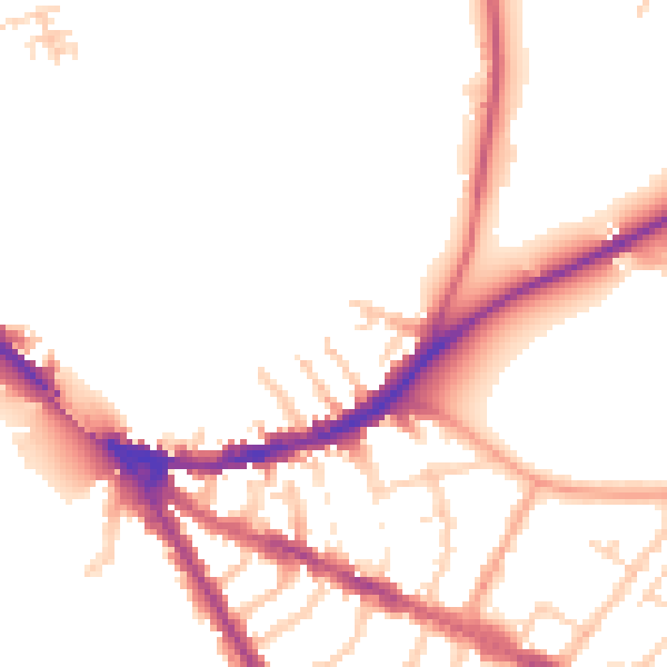 Daytime road noise heatmap for OX4 1BH