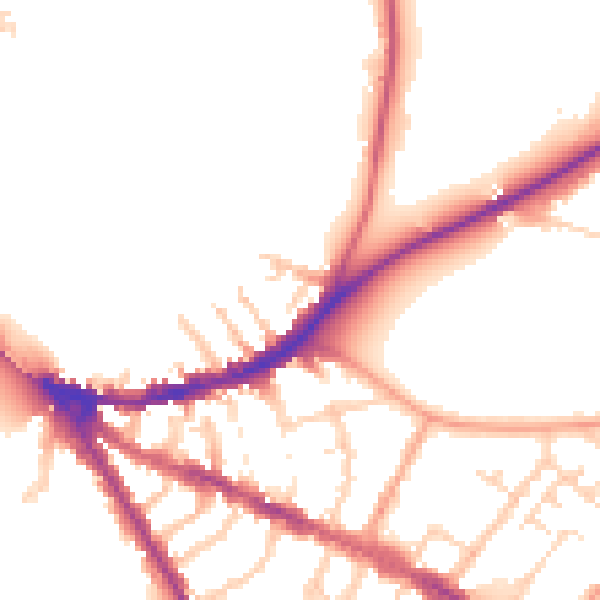 Daytime road noise heatmap for OX4 1BJ