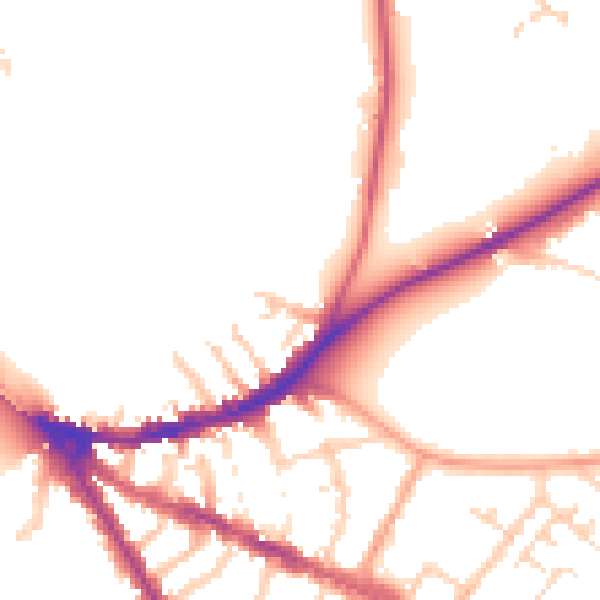 Daytime road noise heatmap for OX4 1BQ