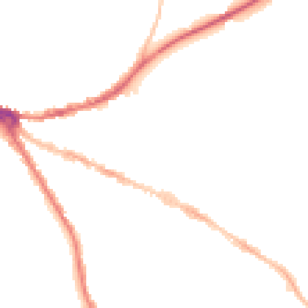 Night-time road noise heatmap for OX4 1DD