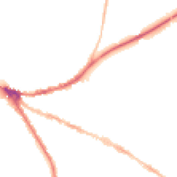 Night-time road noise heatmap for OX4 1DG