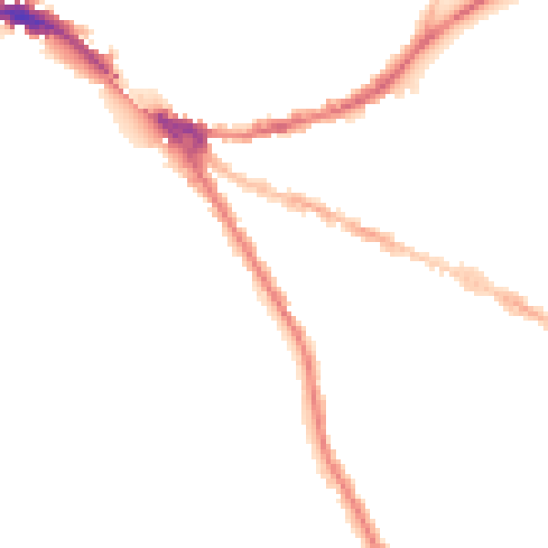 Night-time road noise heatmap for OX4 1EF