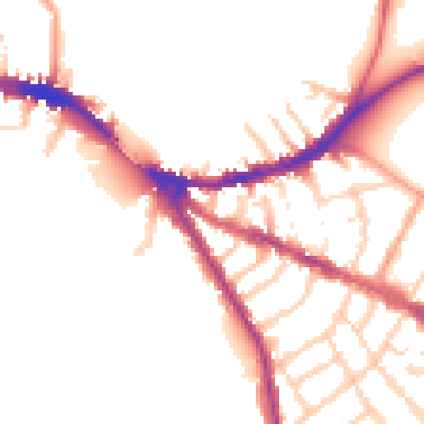 Daytime road noise heatmap for OX4 1HP