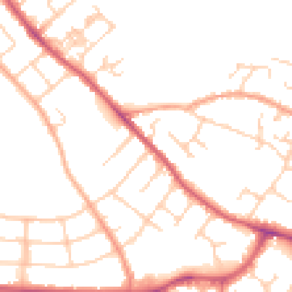 Daytime road noise heatmap for OX4 2DS