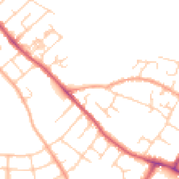 Daytime road noise heatmap for OX4 2HH