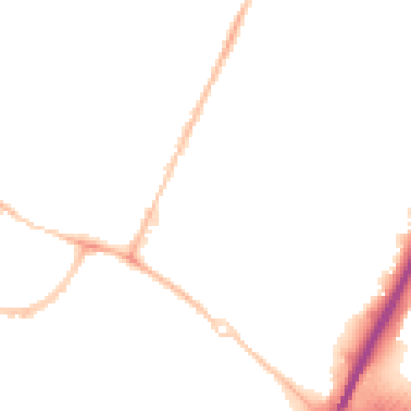 Night-time road noise heatmap for OX4 2JN