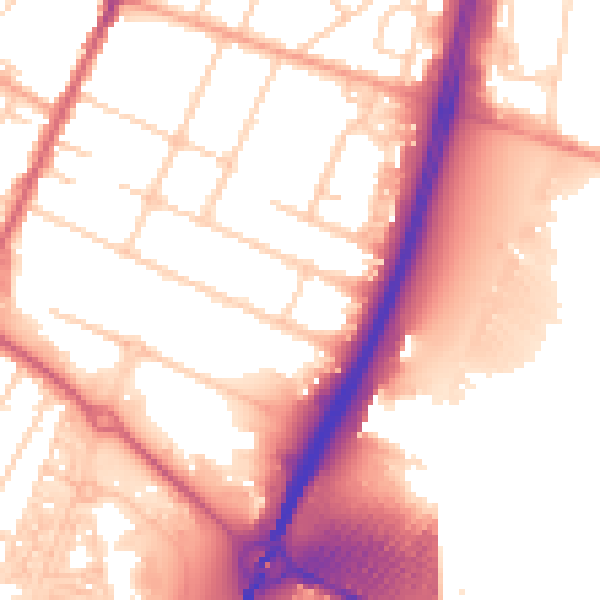 Daytime road noise heatmap for OX4 2JS