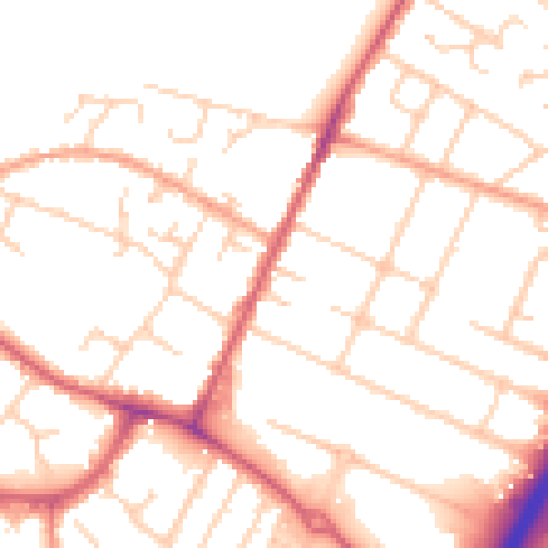 Daytime road noise heatmap for OX4 2NH