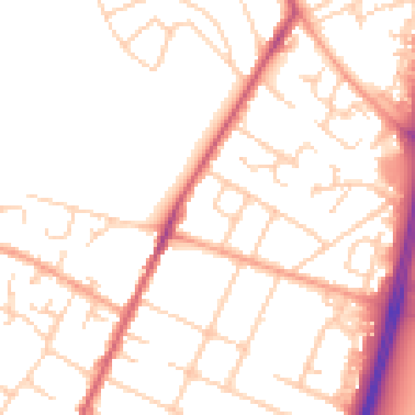 Daytime road noise heatmap for OX4 2QG