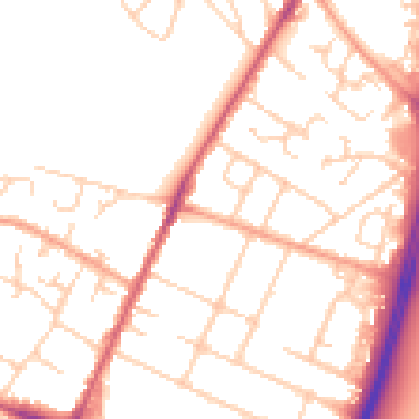 Daytime road noise heatmap for OX4 2QL
