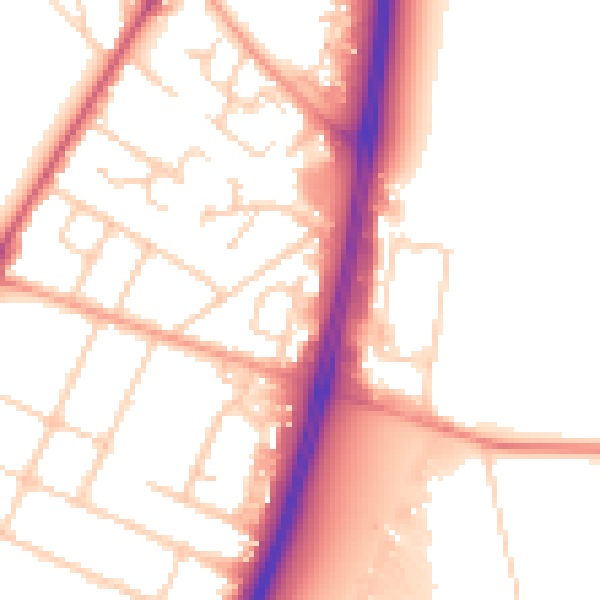 Daytime road noise heatmap for OX4 2RA
