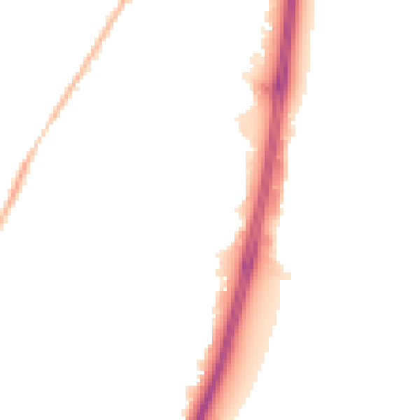 Night-time road noise heatmap for OX4 2RB