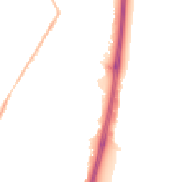 Night-time road noise heatmap for OX4 2UE
