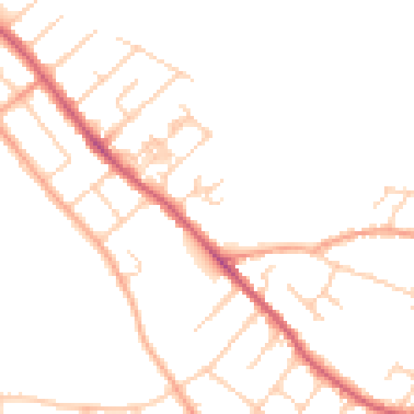 Daytime road noise heatmap for OX4 2YF