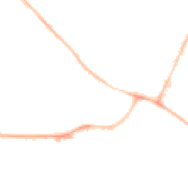 Night-time road noise heatmap for OX4 3HA