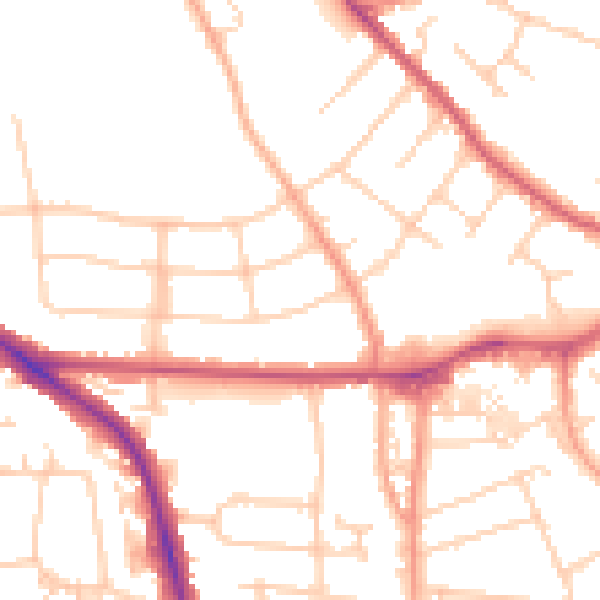 Daytime road noise heatmap for OX4 3PF
