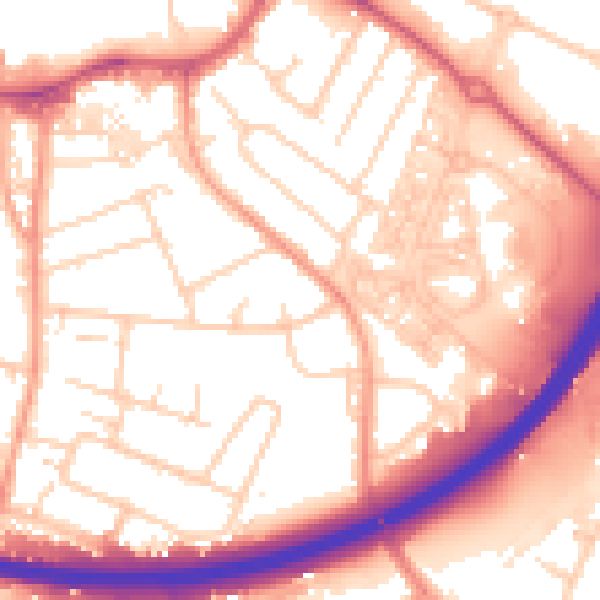 Daytime road noise heatmap for OX4 3QR