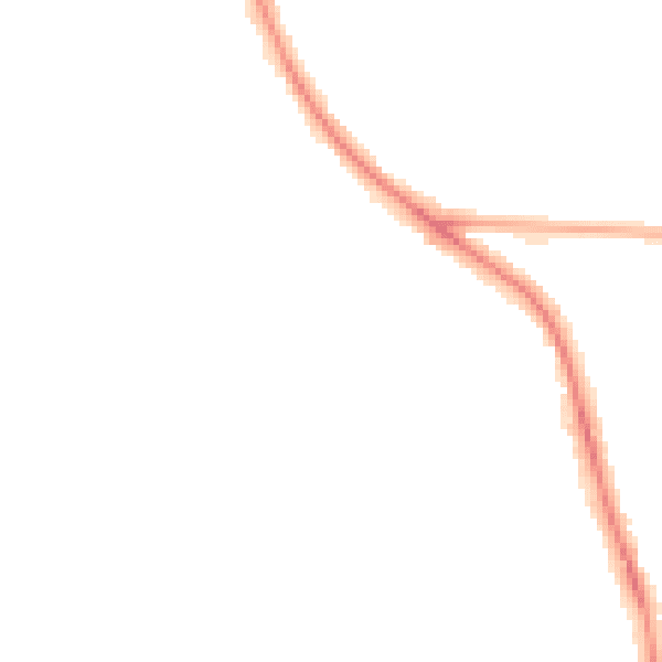 Night-time road noise heatmap for OX4 4DT