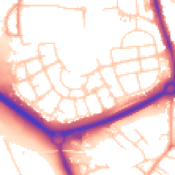 Daytime road noise heatmap for OX4 4FF