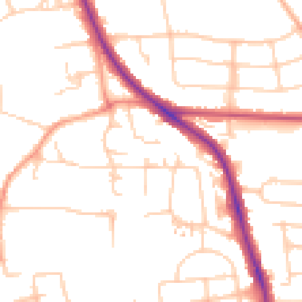 Daytime road noise heatmap for OX4 4HH
