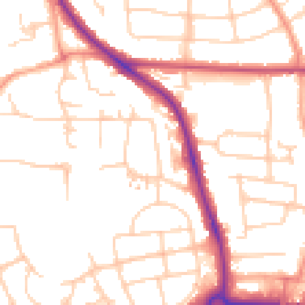 Daytime road noise heatmap for OX4 4JH