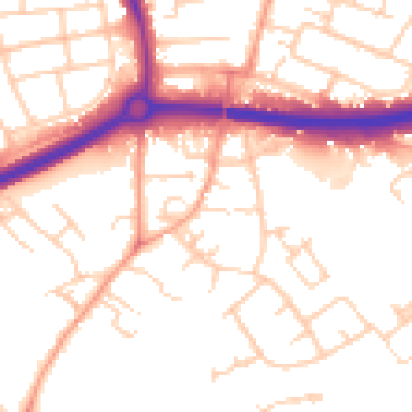 Daytime road noise heatmap for OX4 4LH