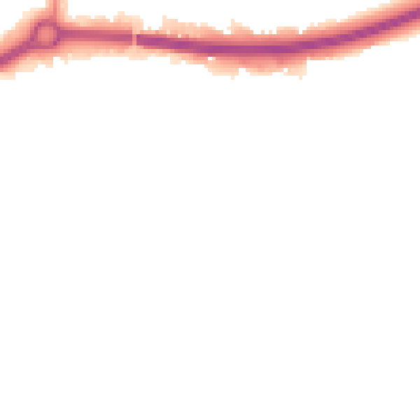 Night-time road noise heatmap for OX4 4NG