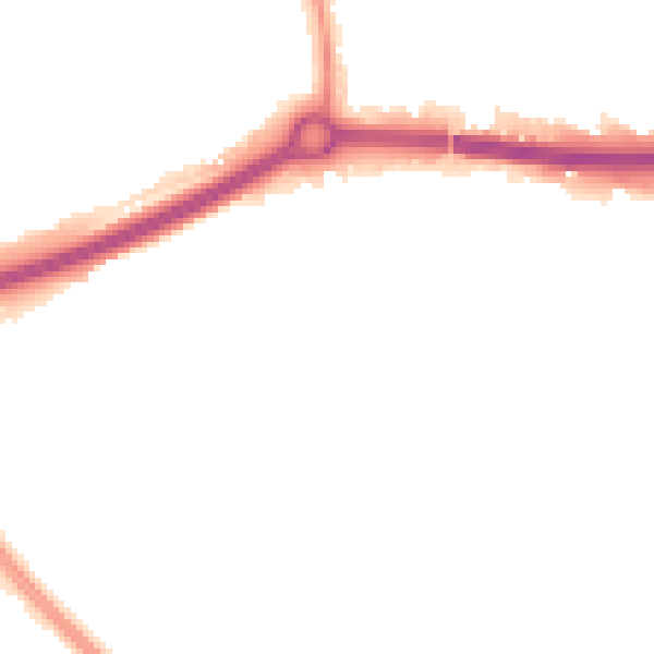 Night-time road noise heatmap for OX4 4PB