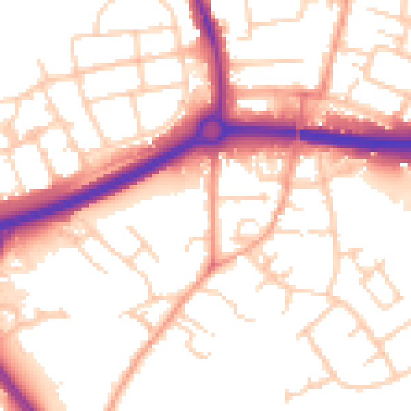 Daytime road noise heatmap for OX4 4PF