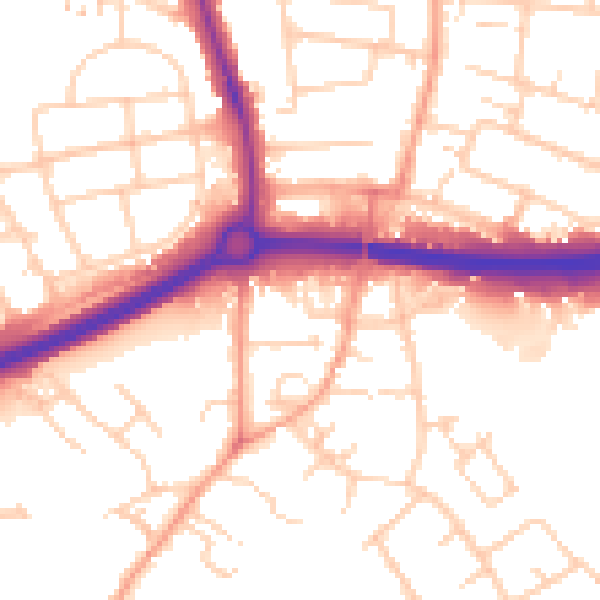 Daytime road noise heatmap for OX4 4PG