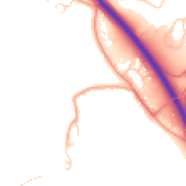 Daytime road noise heatmap for OX4 4XZ