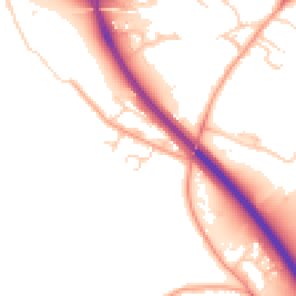 Daytime road noise heatmap for OX4 4YG