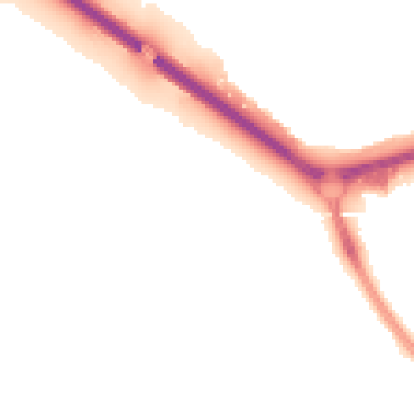 Night-time road noise heatmap for OX4 4YJ