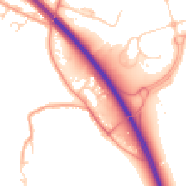 Daytime road noise heatmap for OX4 4YL