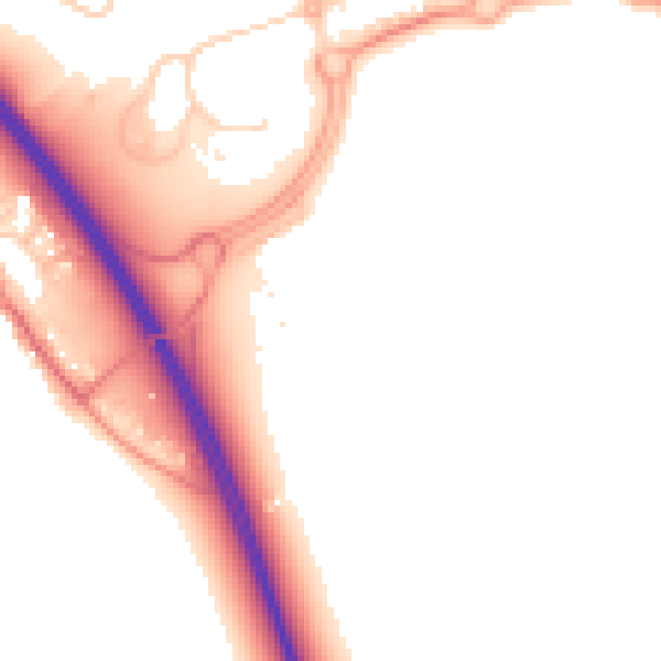Daytime road noise heatmap for OX4 4YU