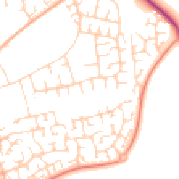Daytime road noise heatmap for OX4 6QE