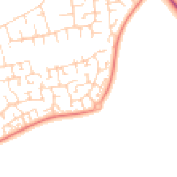 Daytime road noise heatmap for OX4 7RT