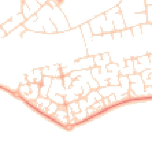 Daytime road noise heatmap for OX4 7WP