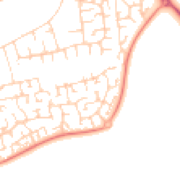 Daytime road noise heatmap for OX4 7YH